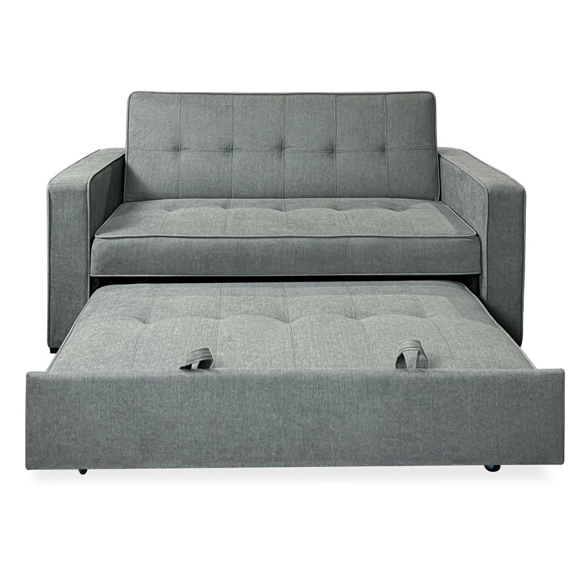 Sofá Cama De 2 Plazas Modelo Vienna Con Reposabrazos, Gris, Diseño Moderno, Práctico Y Funcional