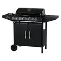 Gasgrill "Festa 5" – 5 Brenner (1 Seitenkocher) – 12,9 kW – Schwarz
