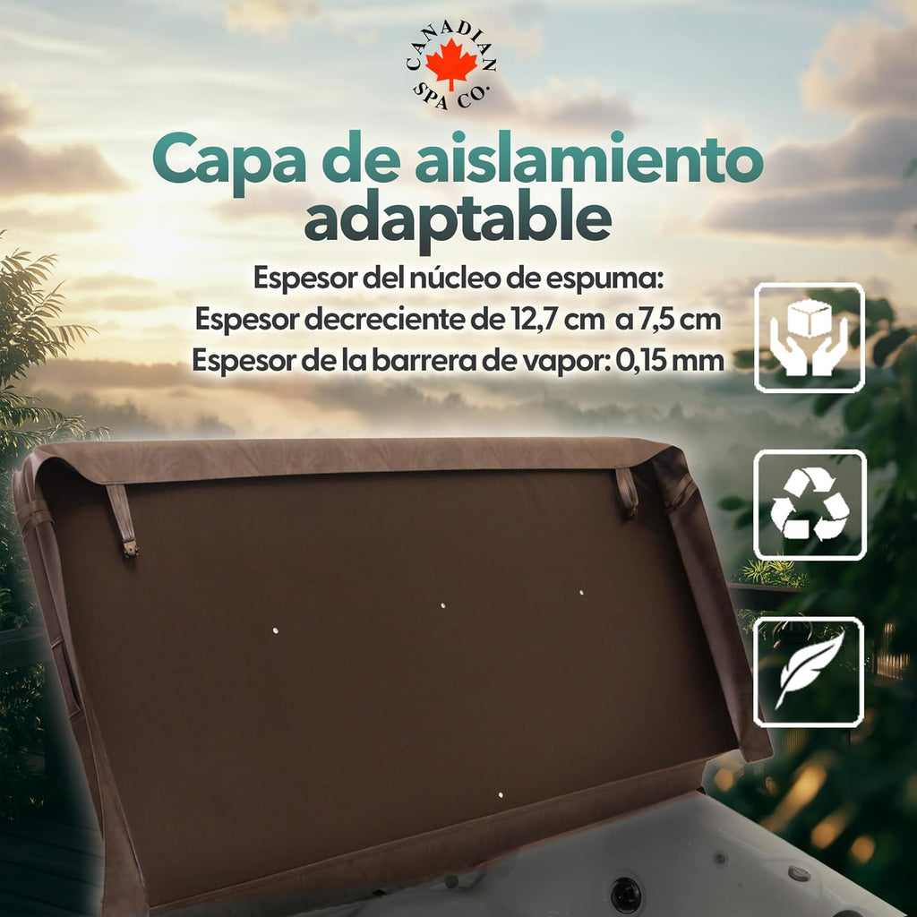 CANADIAN SPA CO. Whirlpool-Abdeckung, braun, 218 x 218 cm, in verschiedenen Größen und Farben erhältlich