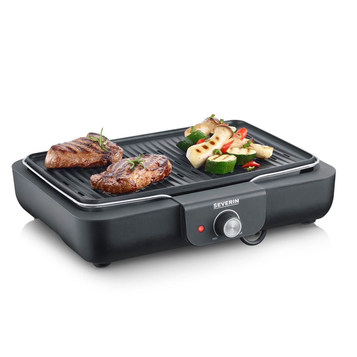 Severin Tischgrill PG 8556 mit Grillplatte - 2300 W, Schwarz