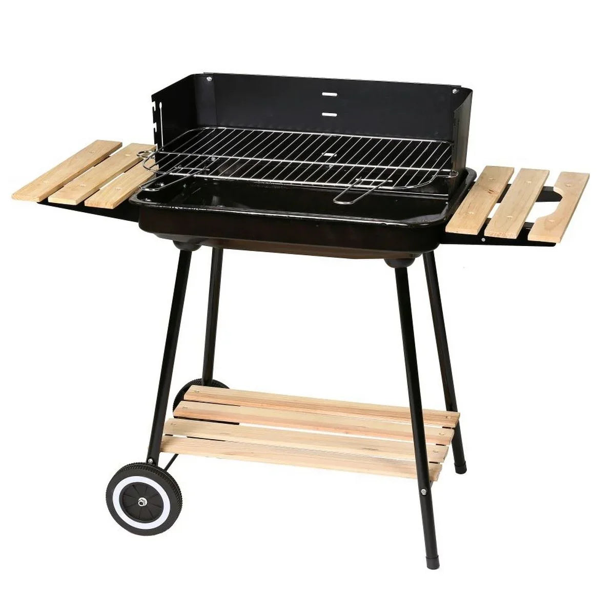 Holzkohlegrill Chiara mit Grillrost aus schwarzem Stahl 67x38x83 cm