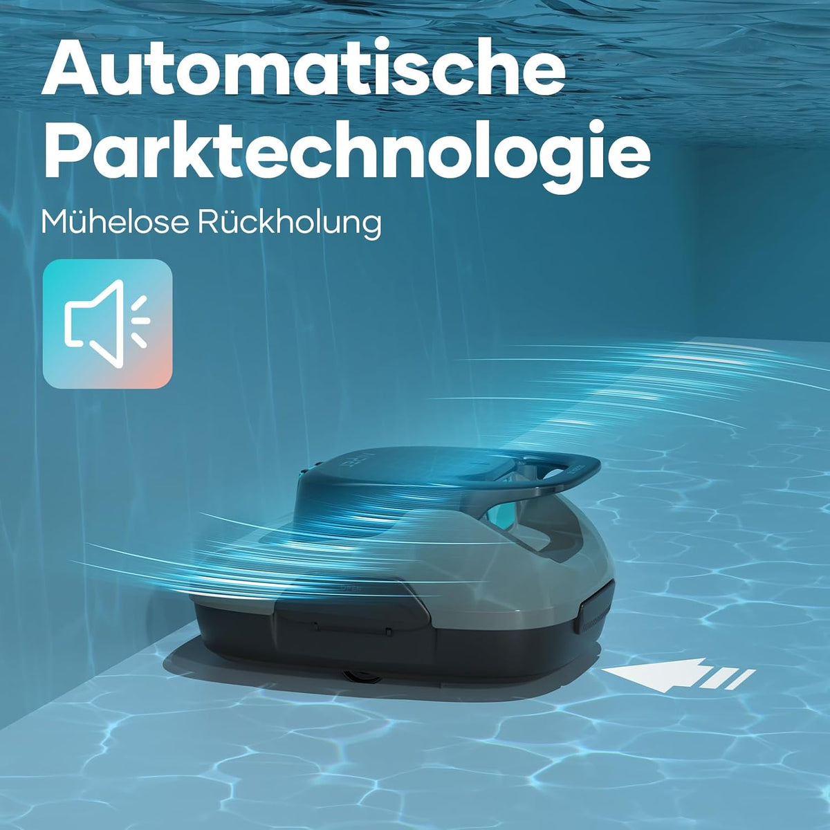 AIPER Poolroboter, Akku-Poolsauger, 90 Minuten Reinigungszeit, automatische Reinigung mit Selbstparkfunktion