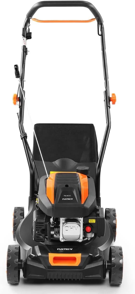 Cortacésped de Gasolina FUXTEC FX-RM4646ECO 46cm de Anchura de Corte - Potente Motor de Gasolina de 146cc Easy Clean 3en1 2,6KW Mulching recogedor de Hierba 50L