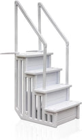 Gre EPE30 – Non-Slip Pool Ladder, Safety Ladder for 4 Steps, Synthetic, White, 80 x 92 x 206 cm