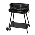 Barbacoa De Carbón Lolahome Con Parrilla De Acero, 57x38x80 Cm, Negra