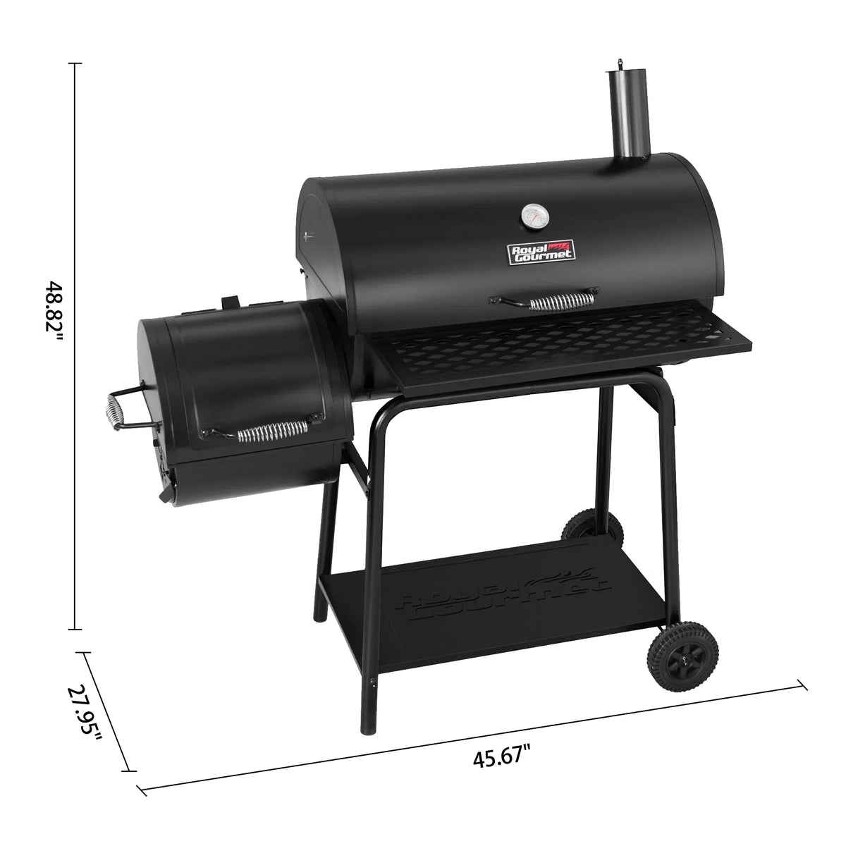 2026 Barbacoa de carbón Royal Gourmet CC1830F 30" con ahumador lateral