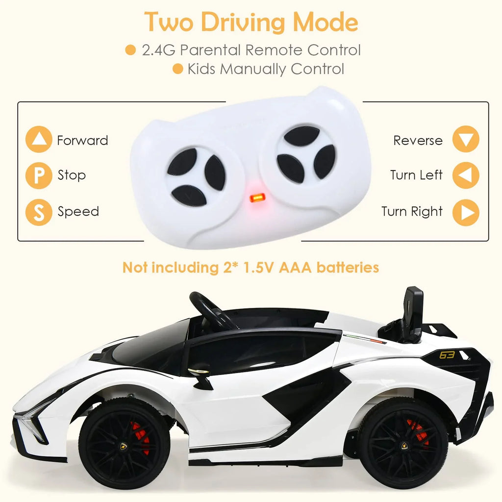 Lamborghini Licenciado Eléctrico con Suspensión y Bluetooth