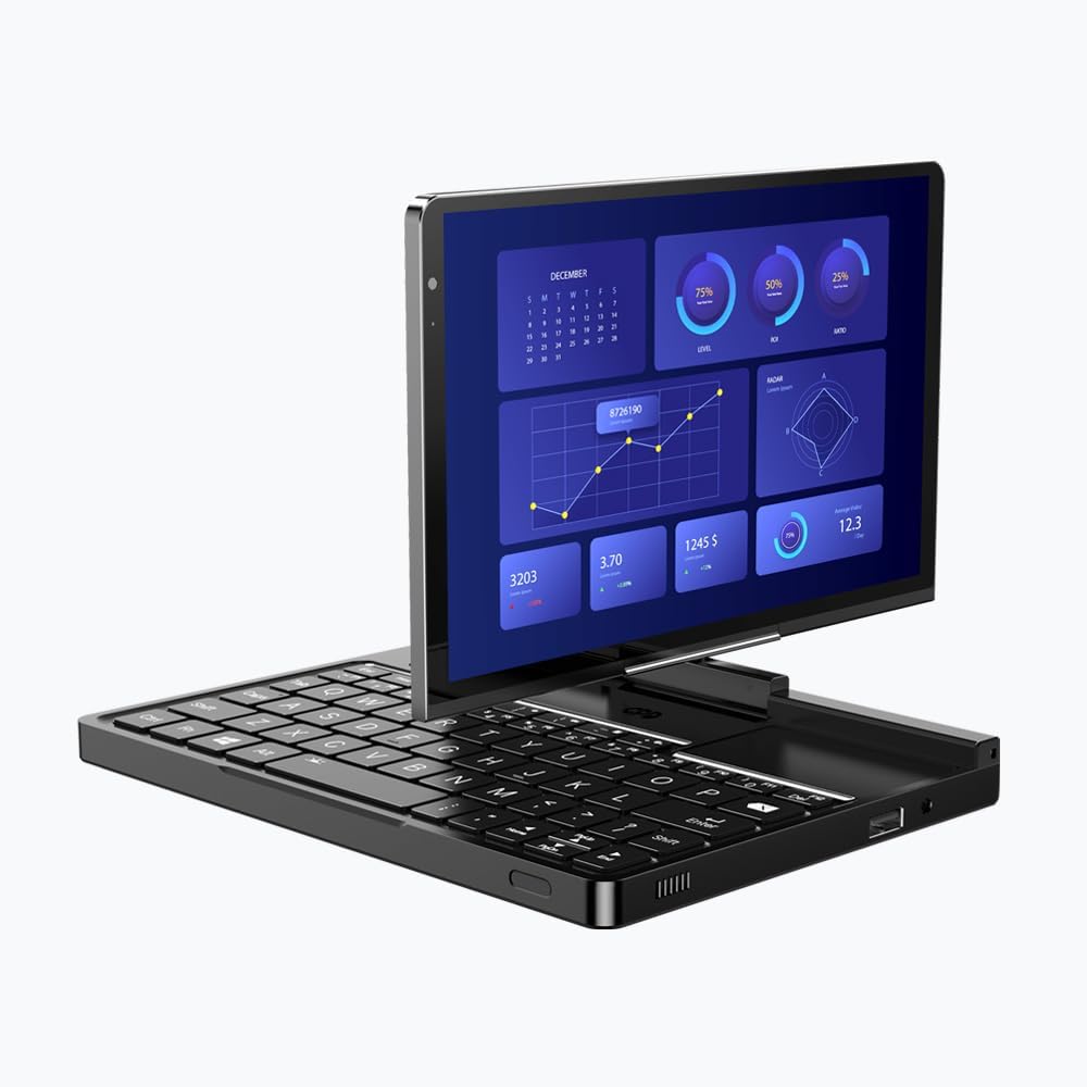 GPD Pocket 4 (8840U) Ultra Mobile PC aus Aluminium mit Windows 11, 8,8 Zoll Ultra HD 180° drehbarem Display, Ryzen 7 8840U, 16 GB LPDDR5x RAM, 1 TB NVMe SSD, Wi-Fi 6E, 2.5G Ethernet, Bluetooth 5.3