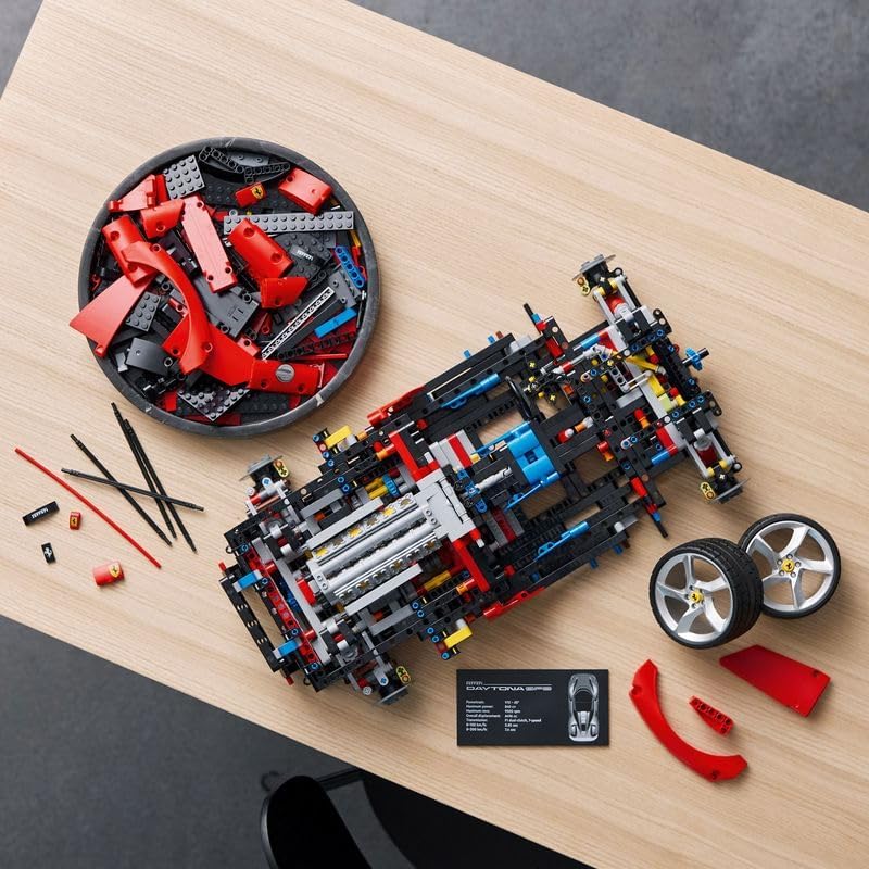 LEGO Technic Ferrari Daytona SP3, baubares rotes Supercar-Modell, Maßstab 1:8, Sammlergeschenk für Männer und Frauen, ultimatives Autokonzept 42143