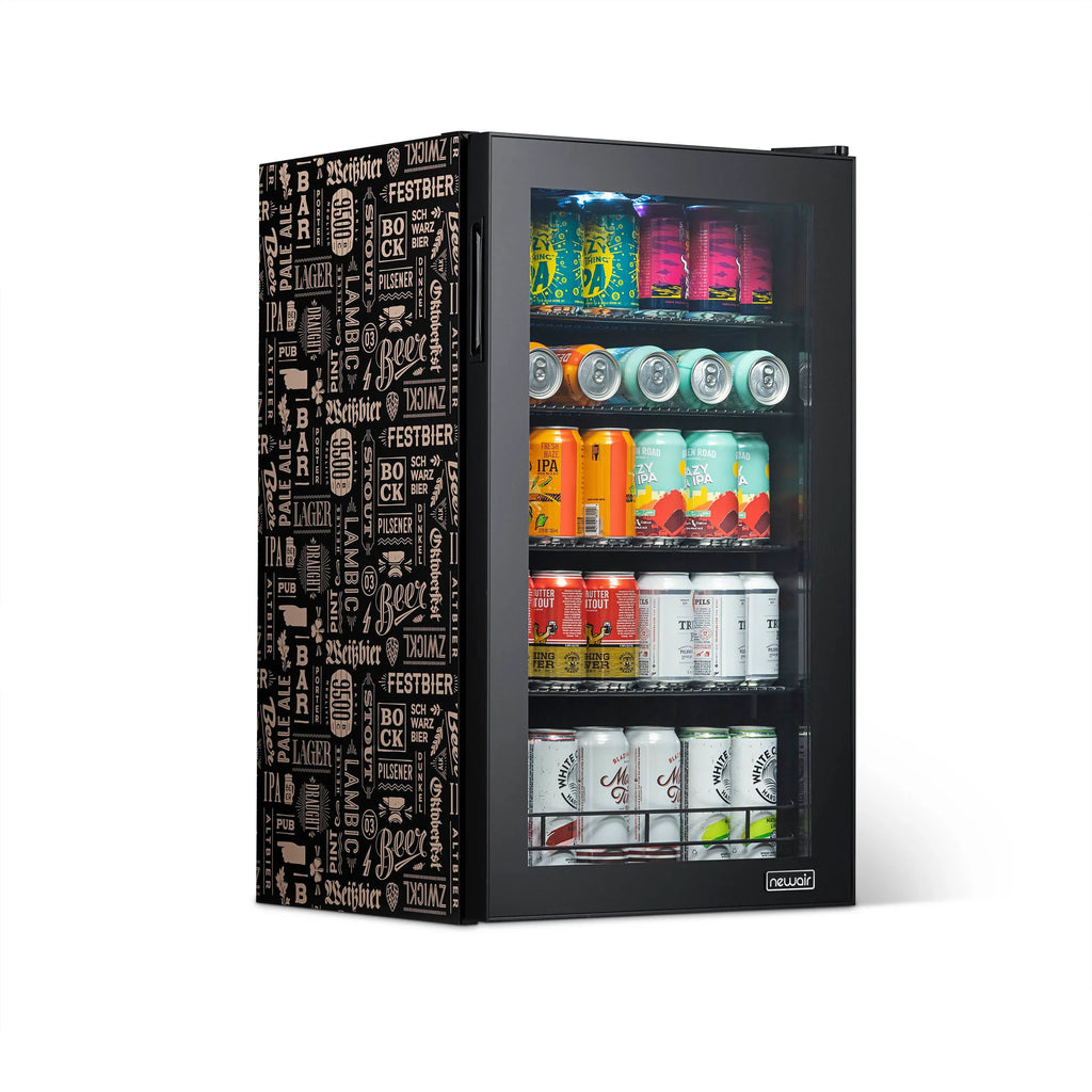 2025 Newair® Refrigerador de Bebidas Independiente "Cervezas del Mundo" – 126 Latas – 18,5"