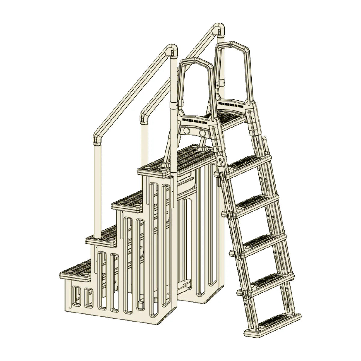 2026 DECOYTEC 71550100 Easy-Access-Sicherheitsleiter für Aufstellpools