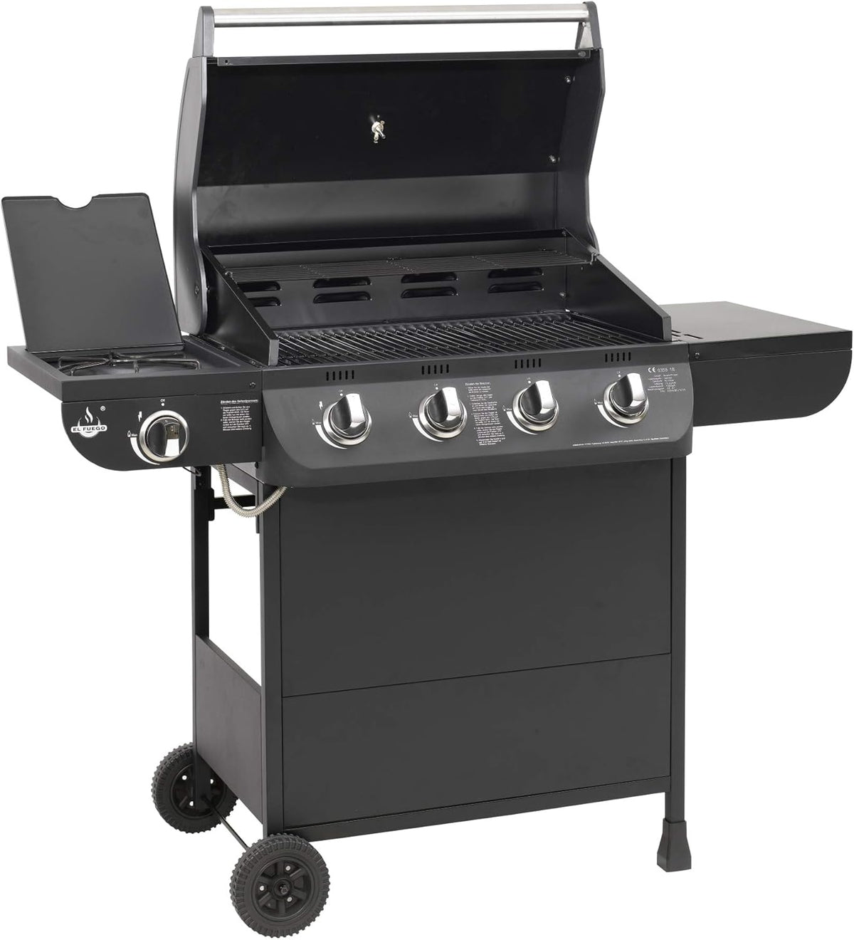 Grill gazowy "COLUMBUS" 4 + 1 palnik firmy El Fuego® BBQ BBQ grill na kółkach, grill gazowy Barbecue AY 563
