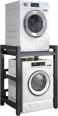 Soporte de secadora de altura ajustable, kit de apilamiento para lavadoras y secadoras de carga frontal, estante de almacenamiento sobre lavadora con capacidad de carga de 400 kg