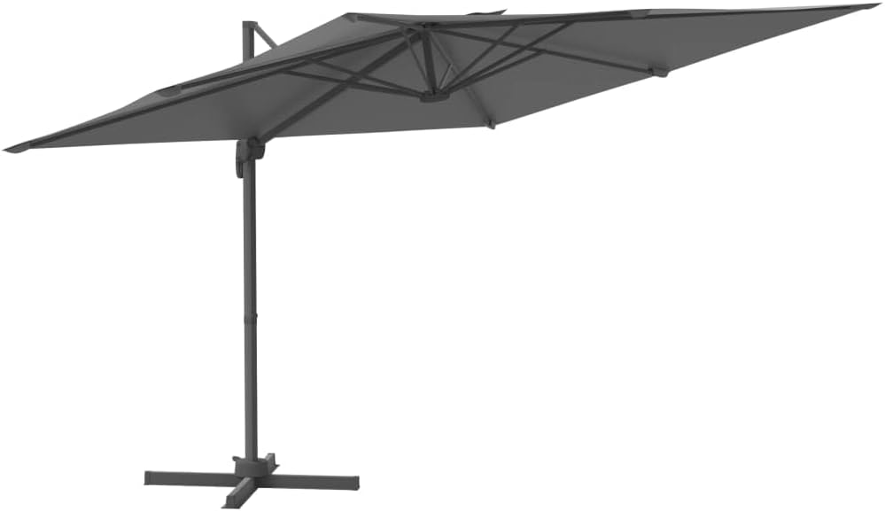 LED-Ampelschirm Anthrazit, 400 x 300 cm