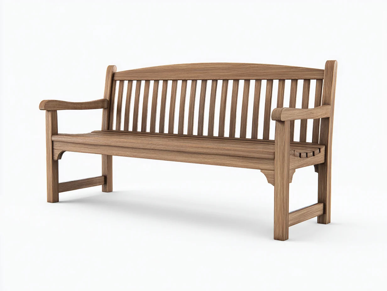 Bancos de jardín madera maciza 150x60x85 cm - Marrón - Diseño clásico