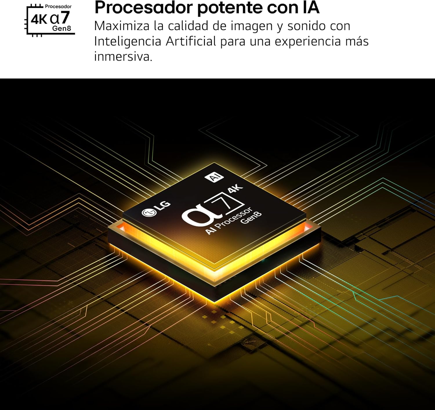 43NANO80A6B - TV 43", 4K NanoCell, Smart TV, LED IA, WebOS 25, Procesador Potente e Inteligente, Super Upscaling, Dolby Digital Plus, Alexa/Google Assistant, Negro
