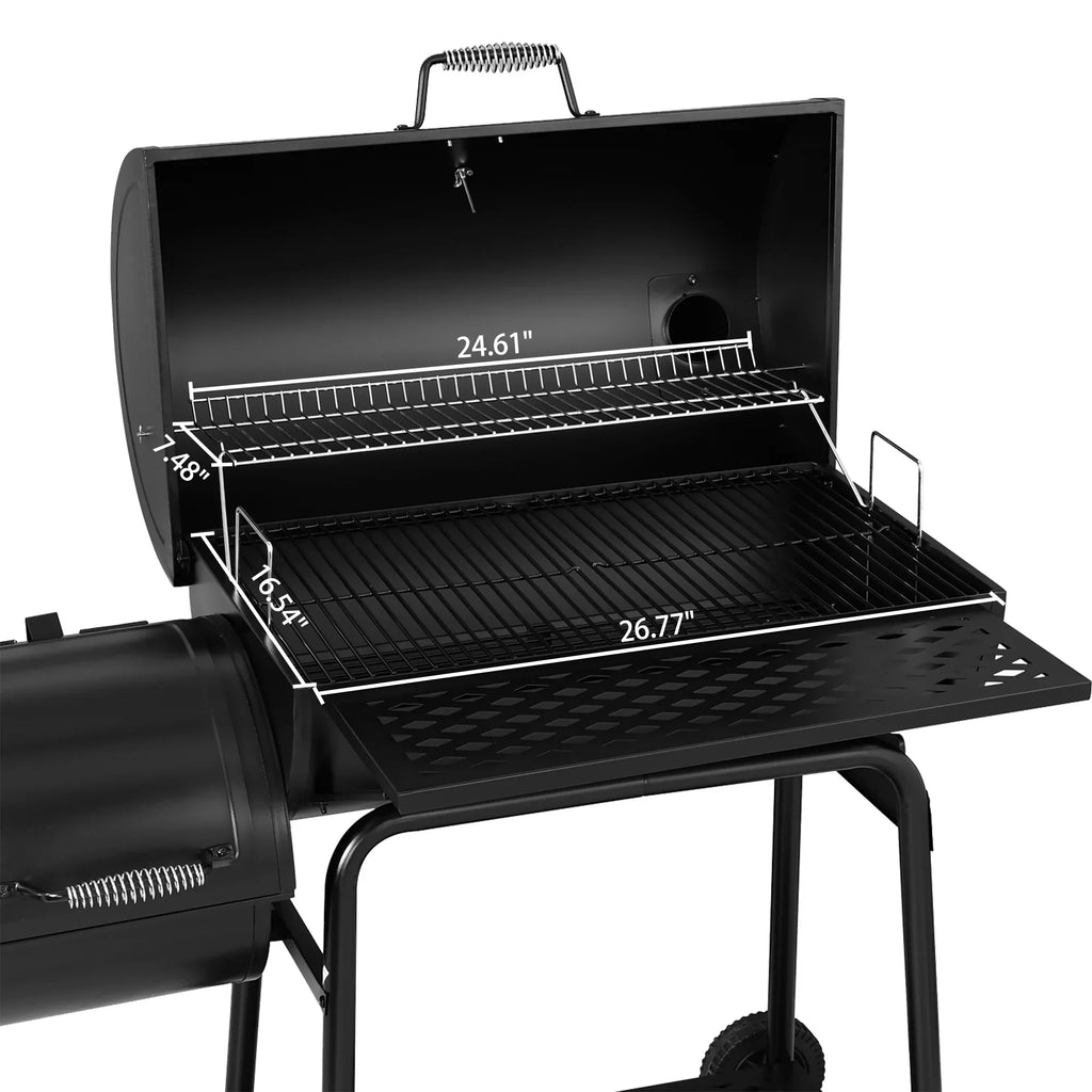 2026 Barbacoa de carbón Royal Gourmet CC1830F 30" con ahumador lateral