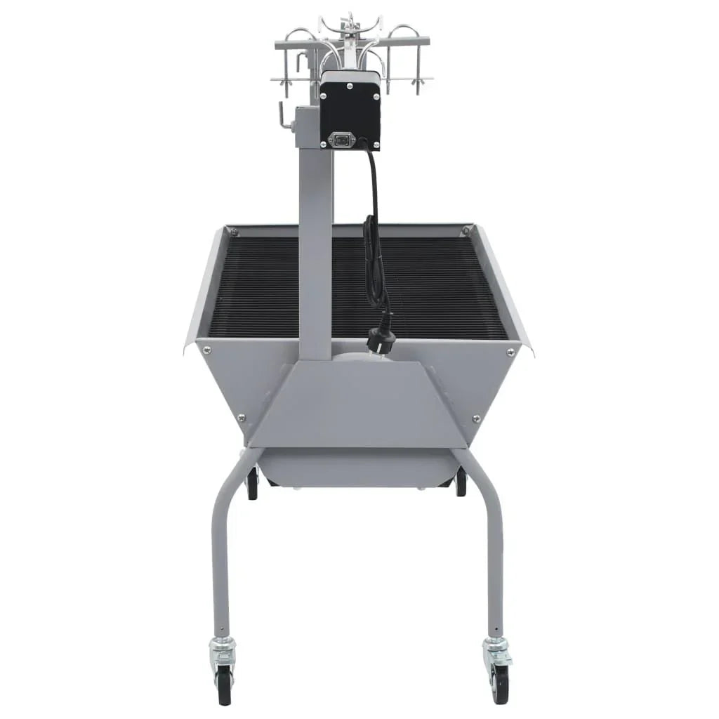Parrilla De Barbacoa Con Asador Y Motor Eléctrico Vidaxl