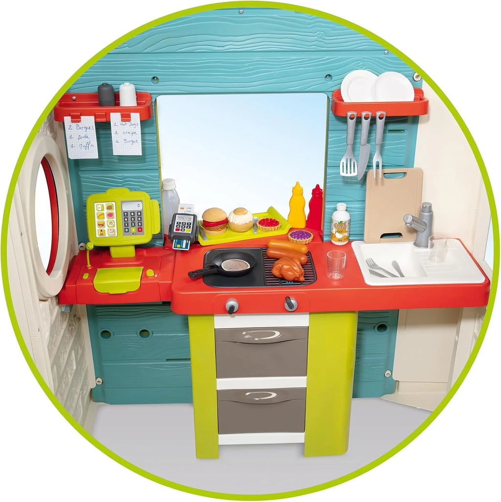 Smoby Life Garden House - Casa de Jardín Infantil de jardinería- Incluye Jardinera, Comedero para Pájaros, Herramientas y Accesorios - Protección UV - Material Reciclado - más de 2 años (7600810408)