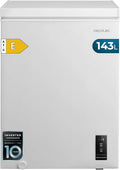 Cecotec Gefriertruhe 143L Bolero CoolMarket Chest 143P Weiß E. Korb mit Griffen, Elektronische LED-Steuerung, UltraContact D-Cool, Dual Function, ZeroG-Tür (80º-30º), Fast Freezing, Kompakt