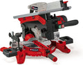 Einhell Sierra ingletadora y tronzadora y mesa TE-MS 216 T (1500W, hoja de sierra de Ø216mm, ancho de corte 120mm, profundidad 55mm, incl. láser de línea de corte, func. de sierra circular de mesa)