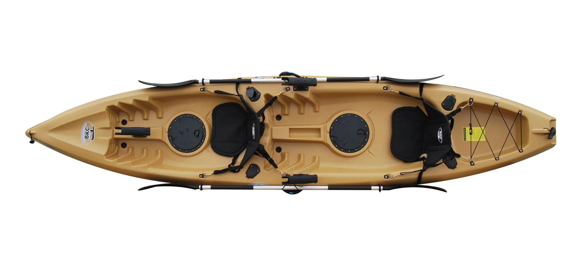 2026 Kayak de pesca tándem BKC TK181 de 3,9 m para 2 personas con asientos acolchados y remos