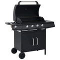 VidaXL Gasgrill mit 4+1 Brennern Schwarz