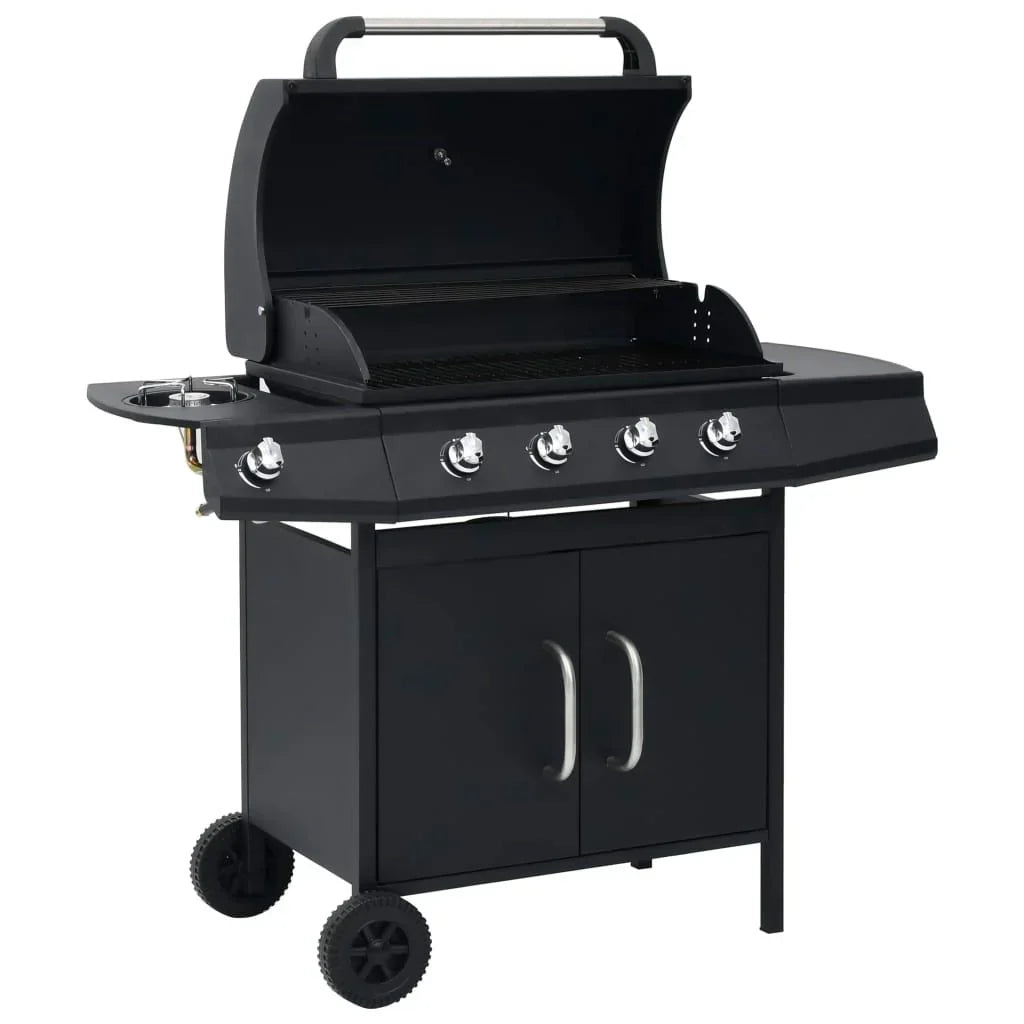 VidaXL Gasgrill mit 4+1 Brennern Schwarz