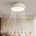 Geräuschloser Deckenventilator mit Licht und Fernbedienung, Deckenventilator ohne Flügel mit modernem LED, 6 reversible Geschwindigkeiten, Smart Dimmbare Ventilatorlampe für Schlafzimmer Wohnzimmer Weiß