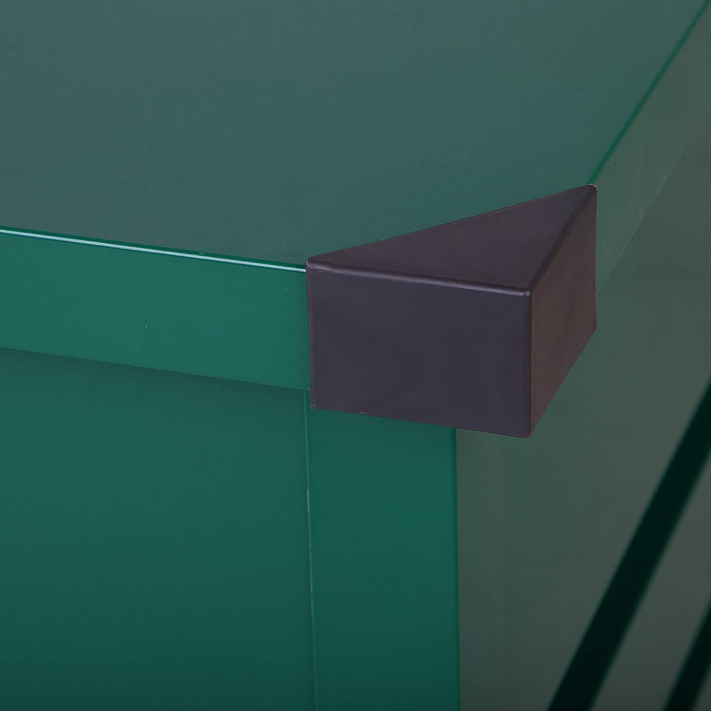 Beliani Gartenbox aus verzinktem Stahl grün 400L Cebrosa