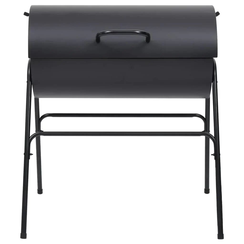 2026 Parrilla con 2 rejillas de cocción negra – Barbacoa portátil de 80x95x90 cm en acero