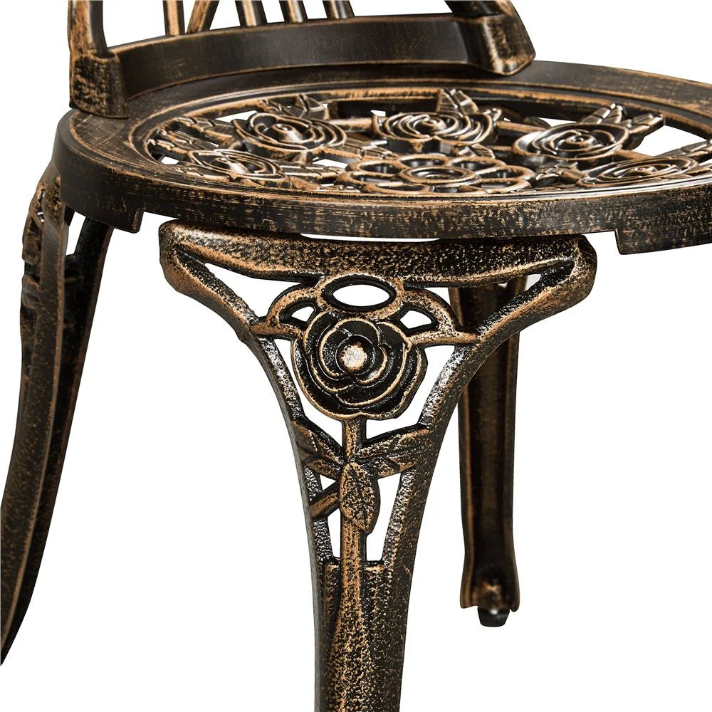 Conjunto De Mesa Y Sillas Exterior Vintage Para Balcón Bronce