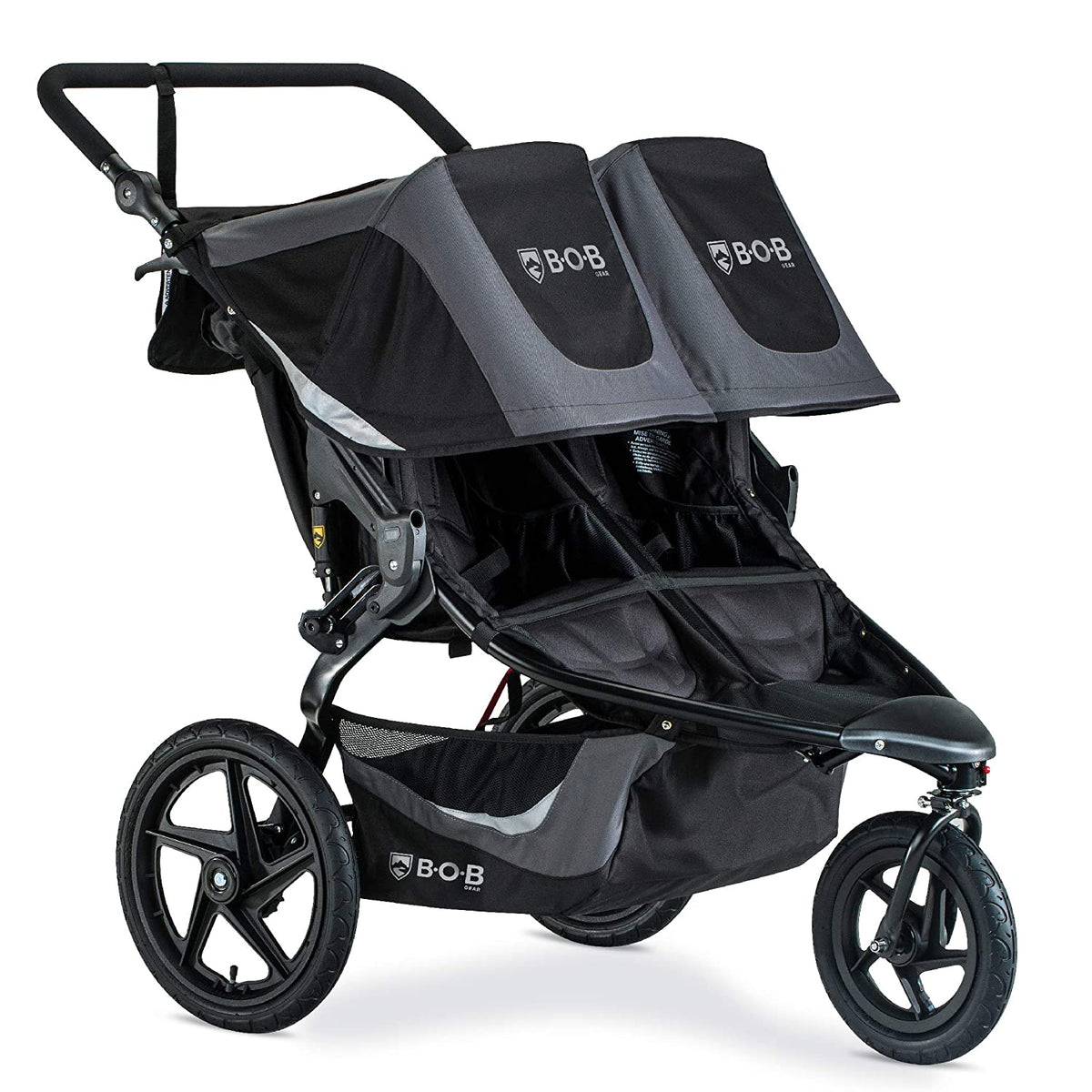 2025 BOB Gear Revolution Flex 3.0 Duallie Doppel-Kinderwagen, Graphite Black