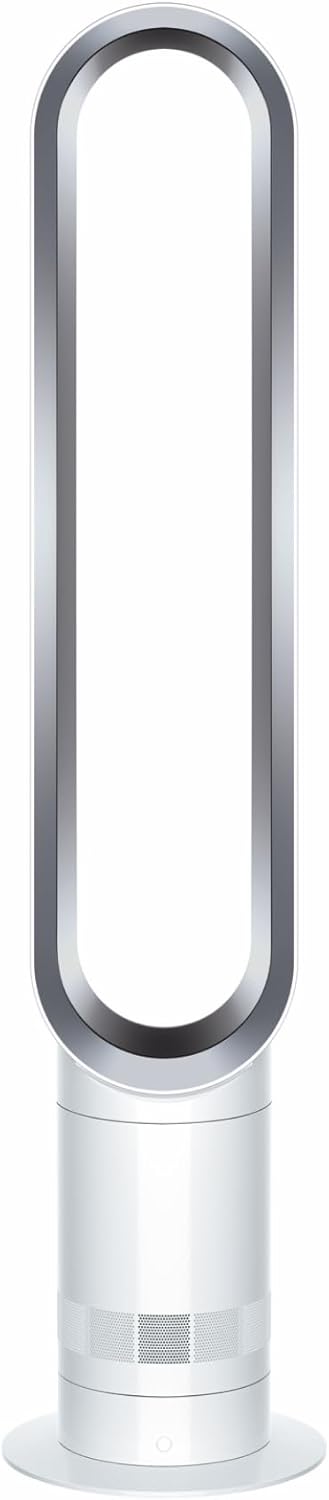 Cool™ Turmventilator (AM07) Air Multiplier™, leistungsstarker Ventilator ohne Flügel mit Air Multiplier™ Technologie (Weiß/Silber)