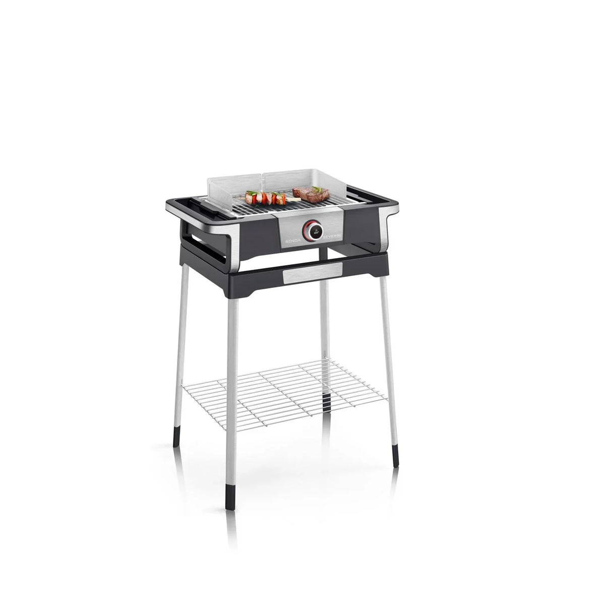Barbacoa Grill Eléctrica Pantalla Oled Digital Boost S Con Patas Negro Pg 8118 Severin
