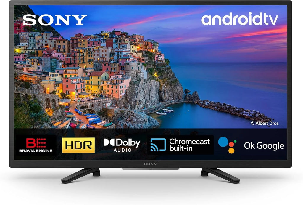 BRAVIA KD32W804 - Smart TV 32 Pulgadas HD Ready (Alto Rango Dinámico HDR, Android TV) Negro, Modelo 2022