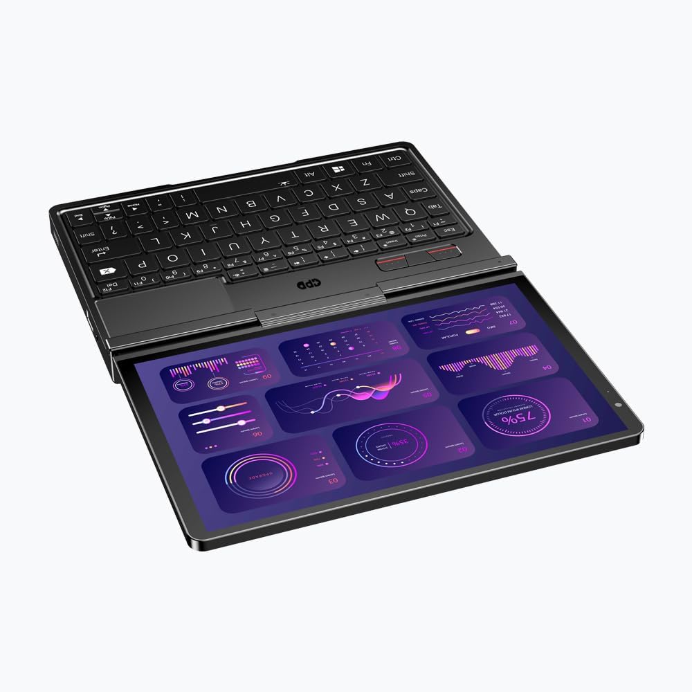 GPD Pocket 4 (8840U) Ultra Mobile PC aus Aluminium mit Windows 11, 8,8 Zoll Ultra HD 180° drehbarem Display, Ryzen 7 8840U, 16 GB LPDDR5x RAM, 1 TB NVMe SSD, Wi-Fi 6E, 2.5G Ethernet, Bluetooth 5.3
