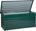 Beliani Gartenbox aus verzinktem Stahl grün 400L Cebrosa