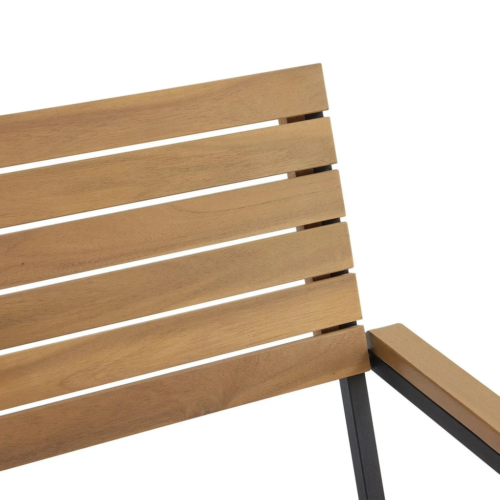 2025 Conjunto de jardín de madera de acacia Rhodos – Elegancia natural y confort para 4 personas