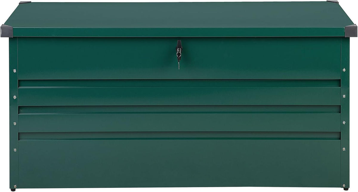 Beliani Gartenbox aus verzinktem Stahl grün 400L Cebrosa