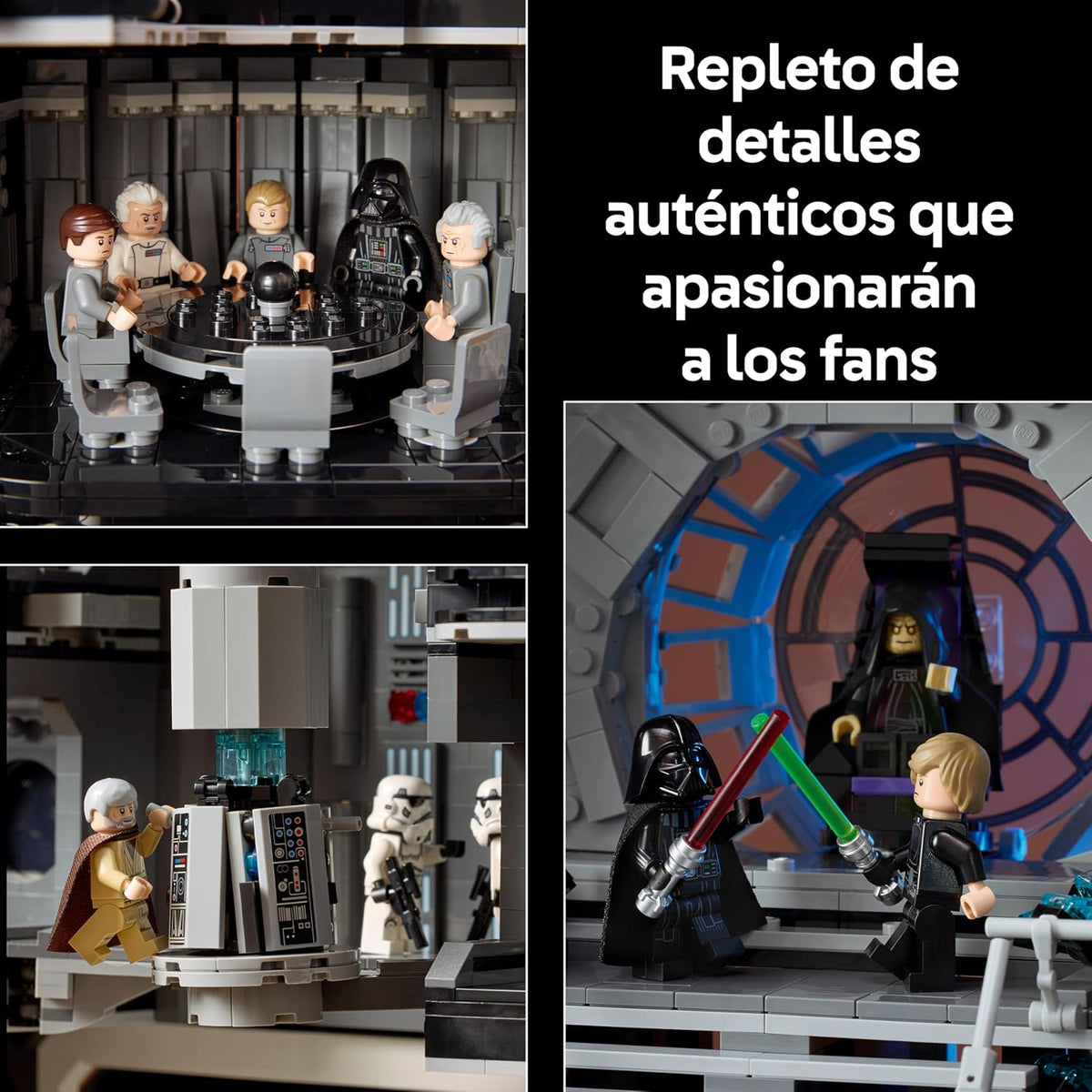 Star Wars 75419 Todesstern – Interaktives UCS-Modell für Erwachsene mit 36 Minifiguren, inkl. Luke Skywalker, Han Solo und Darth Vader – Sammlergeschenk für Fans (Männer und Frauen)
