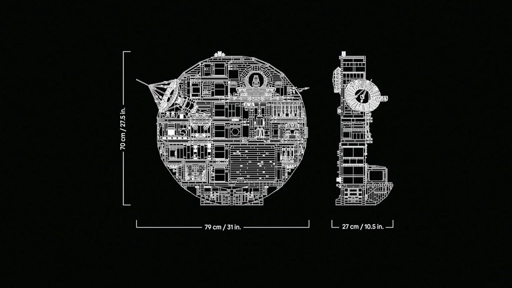 Star Wars 75419 Todesstern – Interaktives UCS-Modell für Erwachsene mit 36 Minifiguren, inkl. Luke Skywalker, Han Solo und Darth Vader – Sammlergeschenk für Fans (Männer und Frauen)