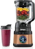 Ninja Detect Power Pro 3-in-1 Food Processor Blender (1200W), 3 x 700 ml Cups and Dough Blade, Ideal for Mixing, Chopping and Beating, Gold Stone, TB401EUSTGD