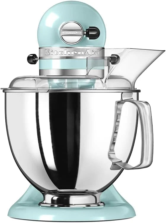 KitchenAid Batidora amasadora - Artisan - Robot de Cocina con Cabezal Inclinable - Amasadora con 5 Accesorios - Batidora de repostería con 2 boles de Acero Inoxidable - 4,8 L y 3 L - Azul hielo