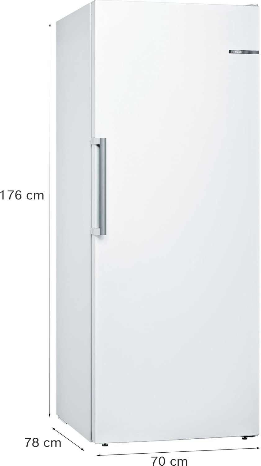 Bosch GSN54AWCV Serie 6 - Congelador XXL (176 x 70 cm, extra ancho, 327 L, NoFrost nunca más descongelar, iluminación LED uniforme, espacio para grandes congeladores)