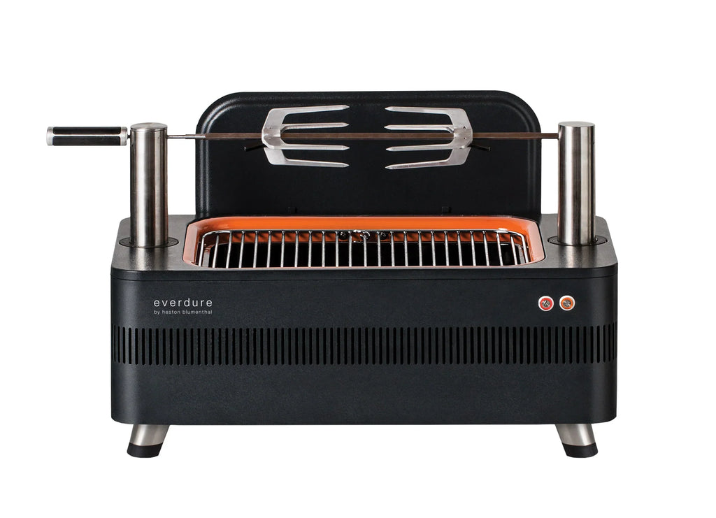 2026 Barbacoa de Carbón con Encendido Eléctrico – 1400W Fast Flame Ignition™ – Incluye Rosticero (15 kg) y Soporte de Pie