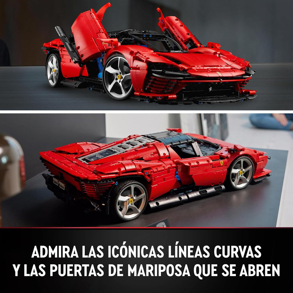 LEGO Technic Ferrari Daytona SP3, baubares rotes Supercar-Modell, Maßstab 1:8, Sammlergeschenk für Männer und Frauen, ultimatives Autokonzept 42143