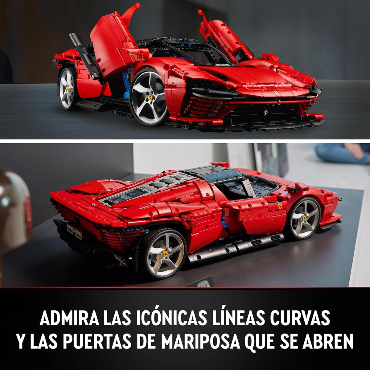LEGO Technic Ferrari Daytona SP3, baubares rotes Supercar-Modell, Maßstab 1:8, Sammlergeschenk für Männer und Frauen, ultimatives Autokonzept 42143