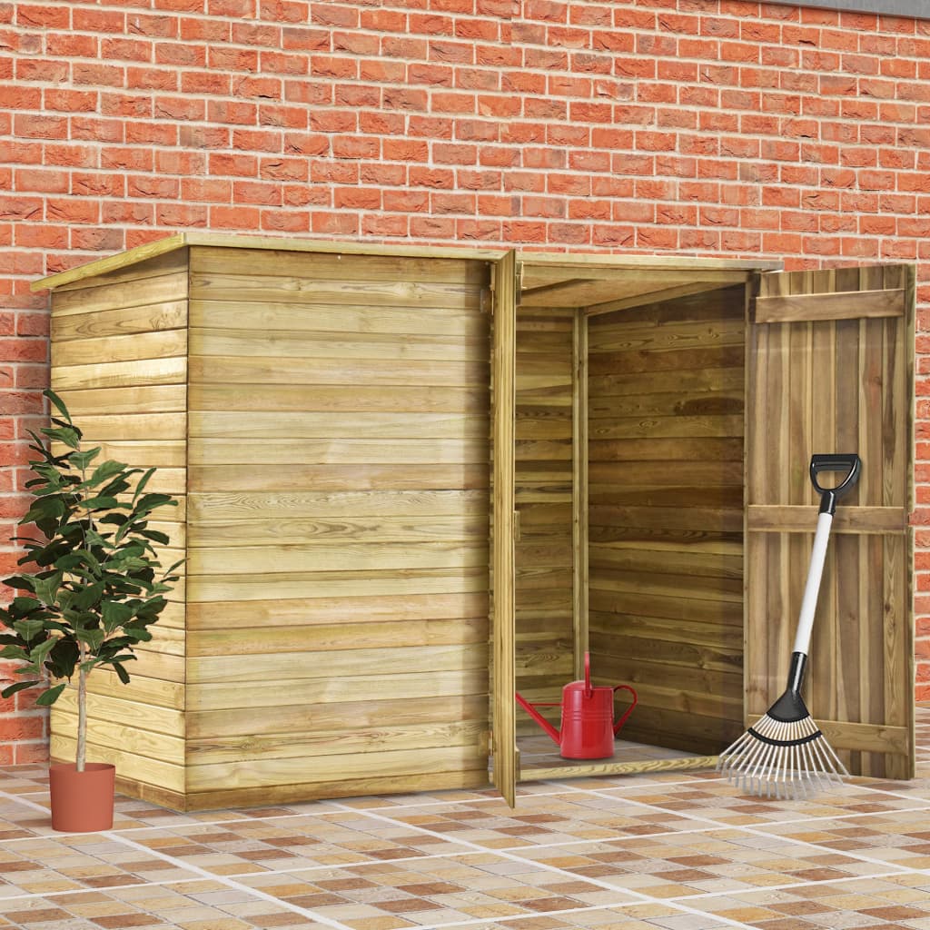 2025 Gartenhaus imprägniertes Kiefernholz 232x110x170 cm v6133
