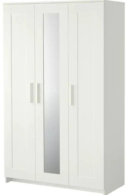 2026 IKEA Kleiderschrank mit 3 Türen BRIMNES, weiß, 117x190 cm